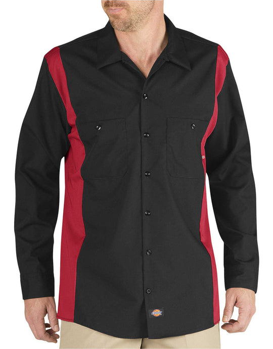 Dickies Mens Industrial Color Block Long Sleeve Shirt