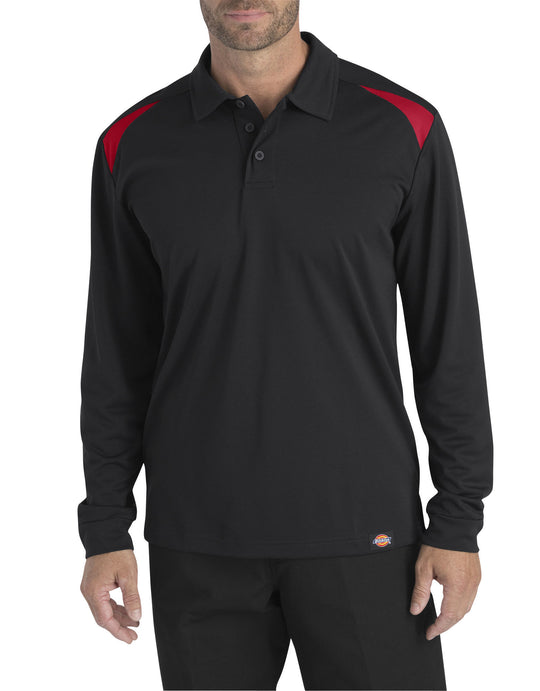 Dickies Mens Long Sleeve Performance Polo Shirt