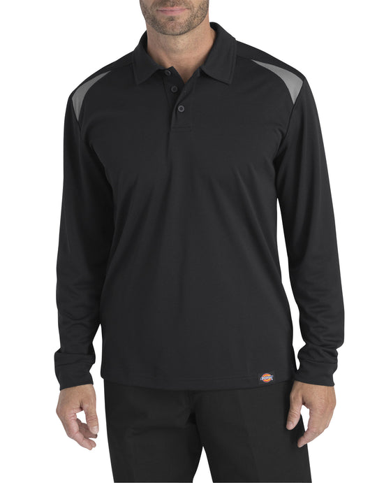 Dickies Mens Long Sleeve Performance Polo Shirt