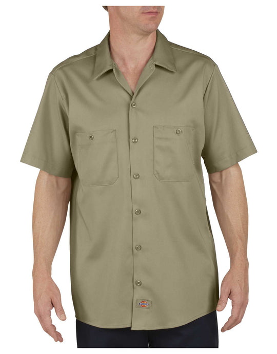 Dickies Mens Industrial Cotton Short Sleeve Work Shirt