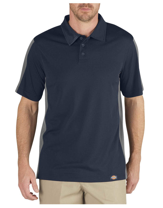 Dickies Mens Industrial Color Block Performance Polo Shirt