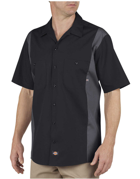 Dickies Mens Industrial Color Block Short Sleeve Shirt