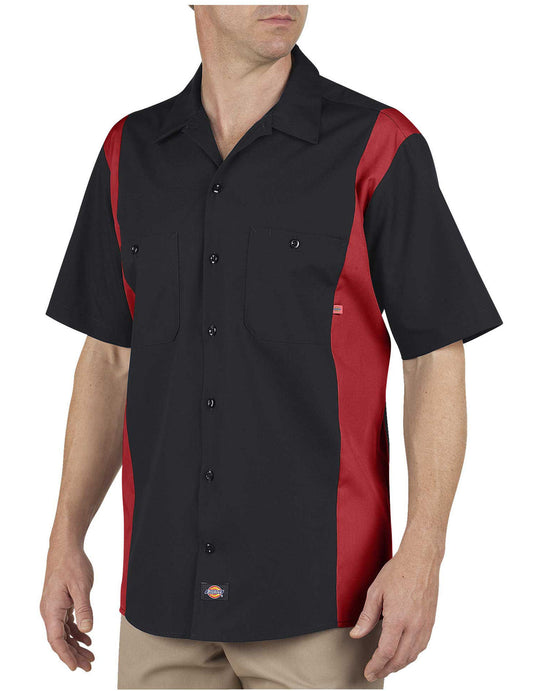 Dickies Mens Industrial Color Block Short Sleeve Shirt