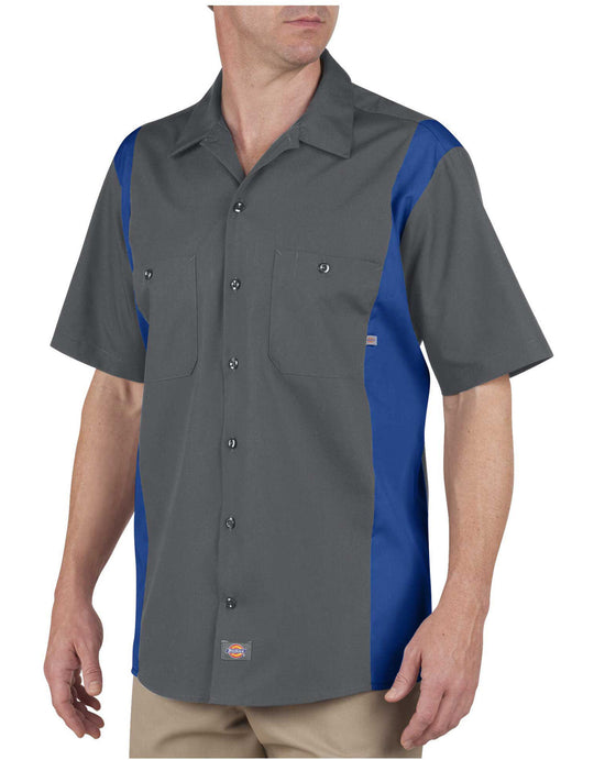 Dickies Mens Industrial Color Block Short Sleeve Shirt