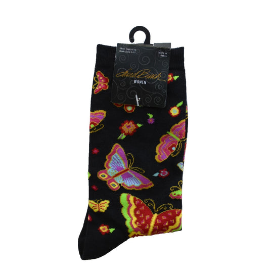 K. Bell Womens Laurel Burch Cotton Blend Crew Socks