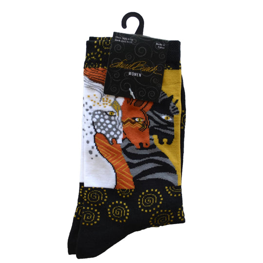 K. Bell Womens Laurel Burch Cotton Blend Crew Socks