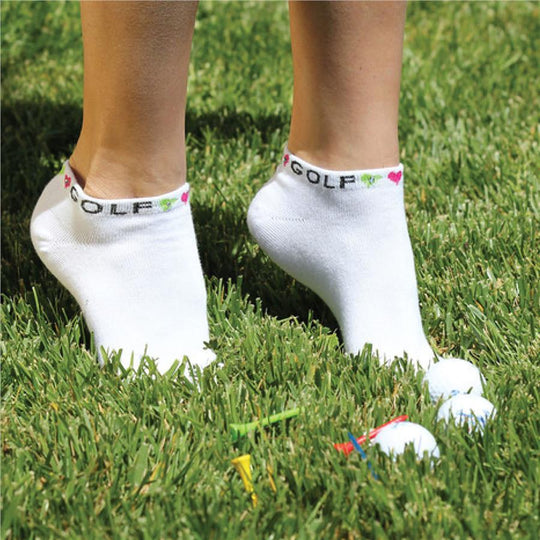 K. Bell Womens Love to Play Golf w/Rhinestones Socks