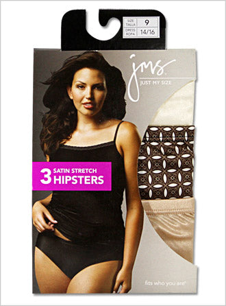 JMS Satin Stretch Hipsters 3-Pack
