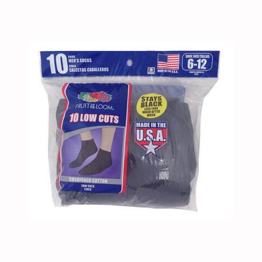 Fruit of the Loom Men`s Core Value 10 Pack Low Cut Socks