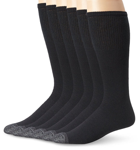 Fruit of the Loom Men`s Work Gear 6 Pack Over the Calf Socks
