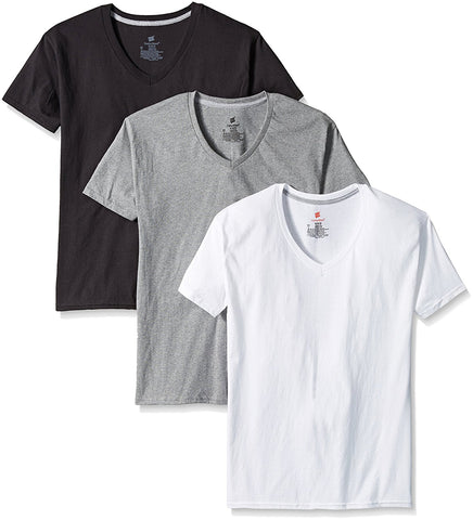Hanes Mens Comfort Blend 3-Pack Dyed V-Neck T-Shirts