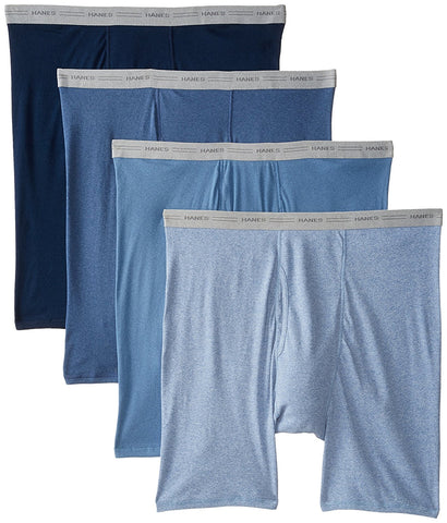 Hanes Mens 4 Pack FreshIQ Long Leg Boxer Briefs