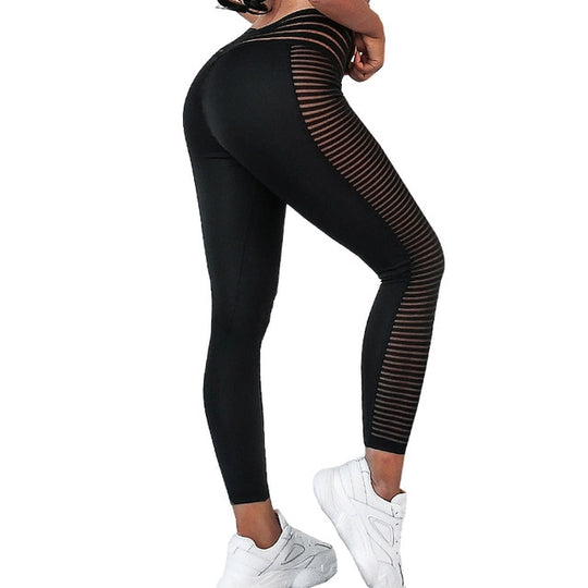 Black Lace High Waist Yoga Pants