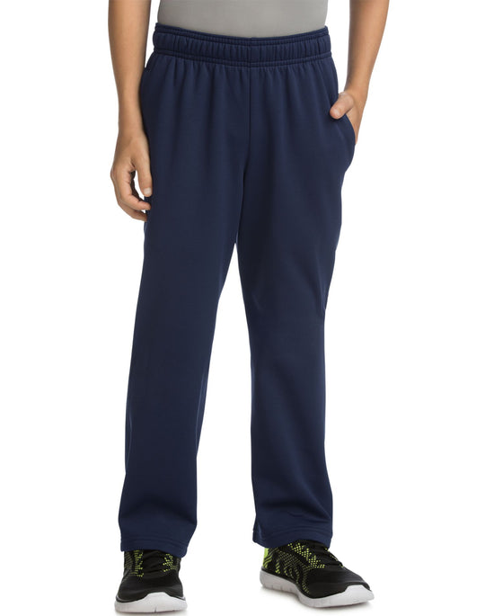 Hanes Boys Tech Fleece Open Leg Pant With Pockets