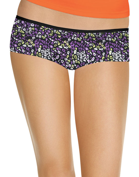 Hanes Womens 100% Cotton Fashion Girlshort 4 Pack