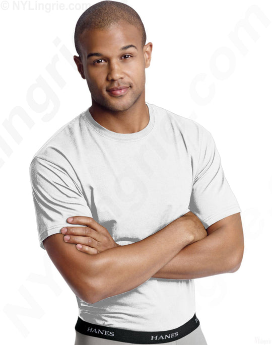 Hanes Men's Classics Stretch Fit Crew Undershirt 3-Pack