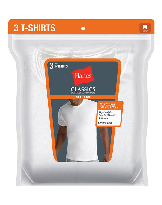 Hanes Classics Slim Fit Crewneck Undershirt 3-Pack