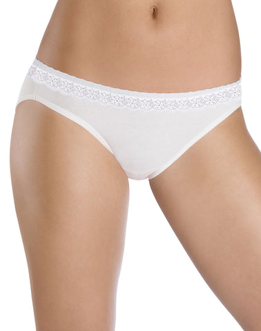 Hanes Women's ComfortSoft Cotton Stretch Lace Bikini 3-Pack