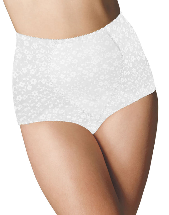 BALI Women's Moderate Control Smooth Shaping Brief Size L White Style 8710  NWOT 