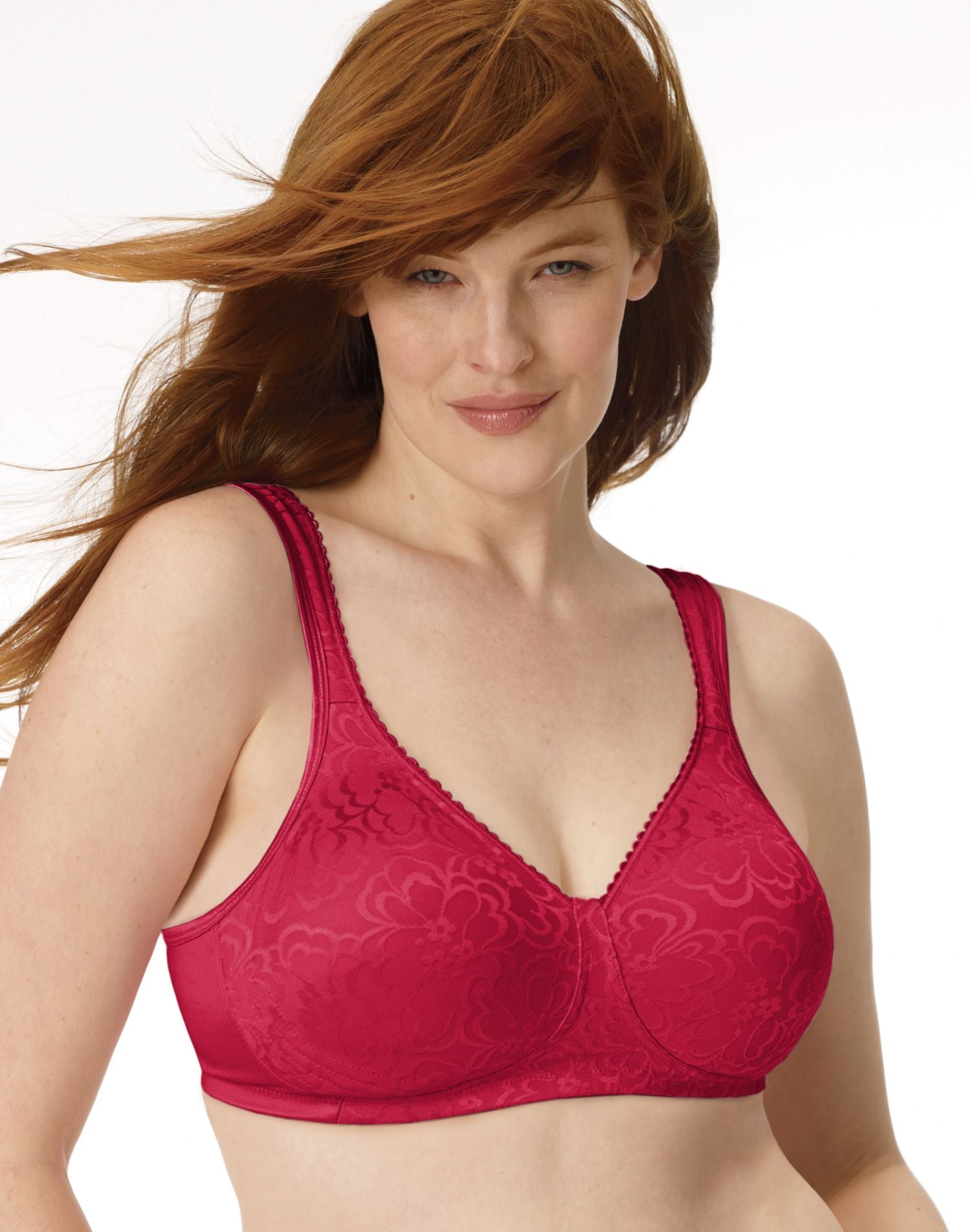 Playtex 18 Hour 4745 Ultimate Lift & Support Wirefree Bra Armature Red  42DDD Women's 