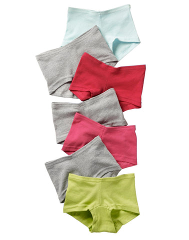 Hanes Girls Cotton Boy Short Panties 7 Pack