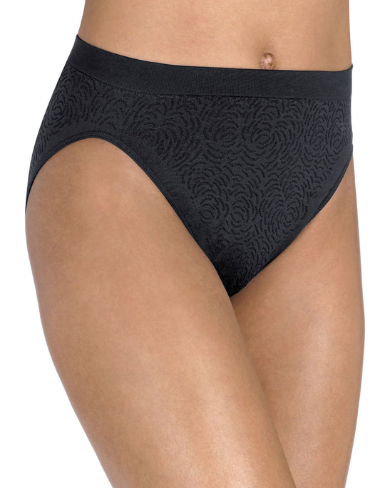 Bali Comfort Revolution Microfiber Damask Hi-Cut Brief