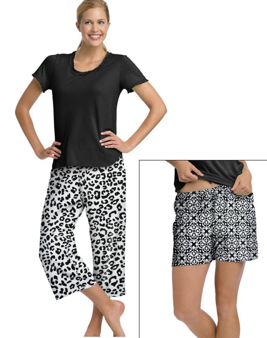 Hanes Women's Three-Piece Lounge/Sleep Set