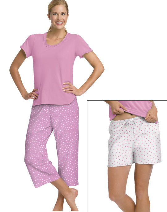 Hanes Women's Three-Piece Lounge/Sleep Set