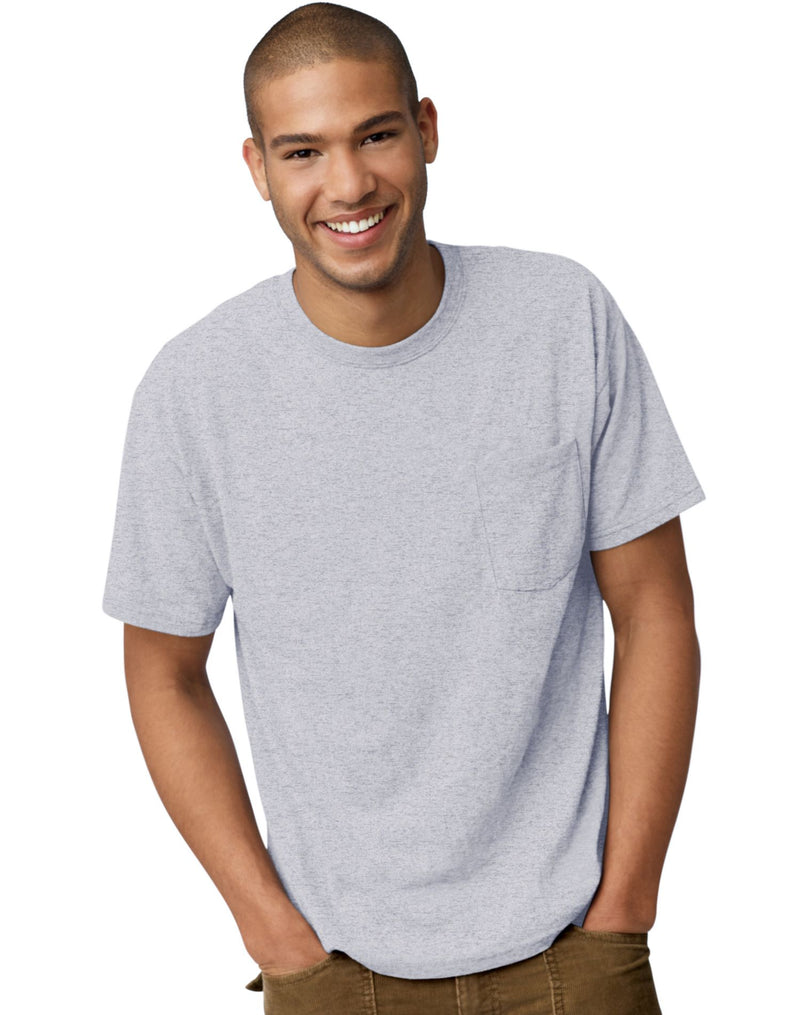 Hanes TAGLESS EcoSmart Men's Pocket T-Shirt