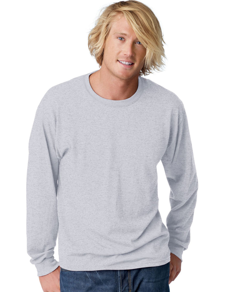 Hanes TAGLESS EcoSmart Men's Long-Sleeve T-Shirt