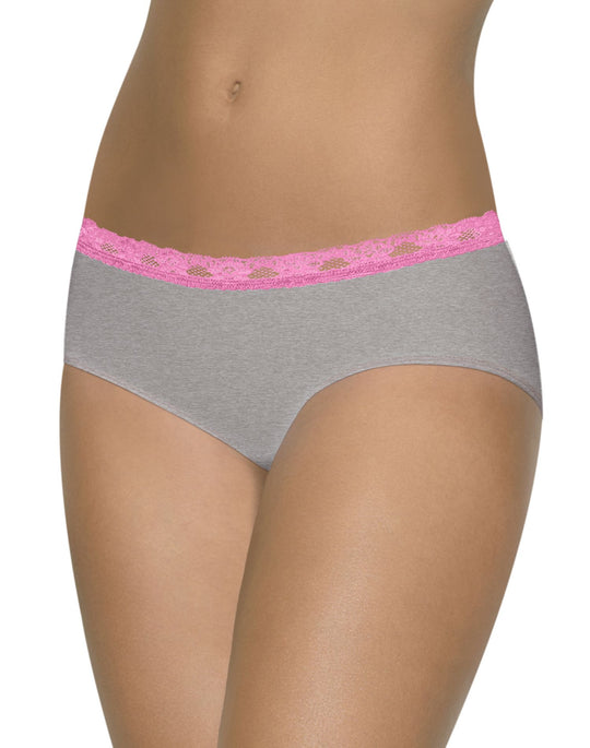 Barely There Women`s Cotton Stretch Lace Waist Hipster