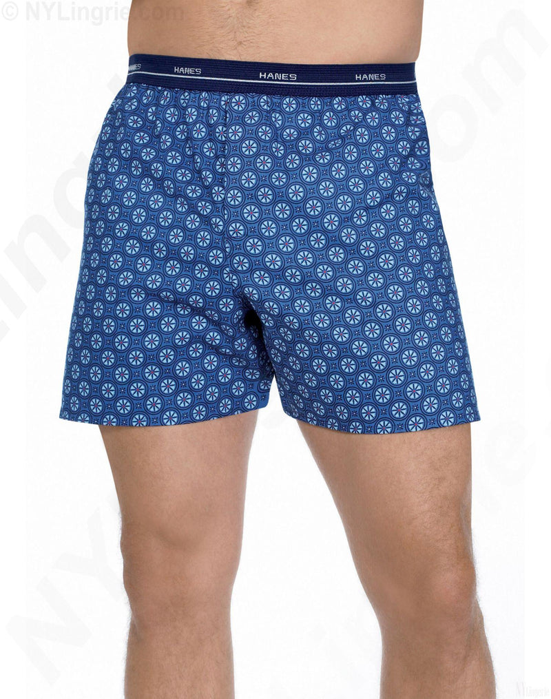Hanes Men's Printed Woven Boxer with Comfort Flex Waistband 5-Pack