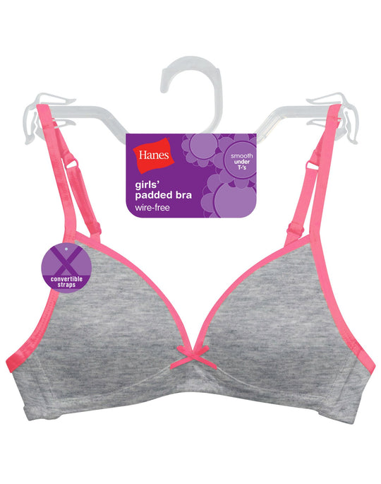 Hanes Girls' Padded Wirefree Bra