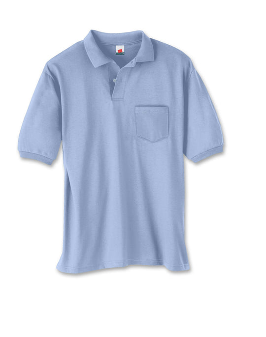 Hanes Cotton-Blend Jersey Men's Polo with Pocket