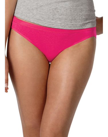 Hanes Women's Cotton Bikini Panties with ComfortSoft® Waistband 3 Pack