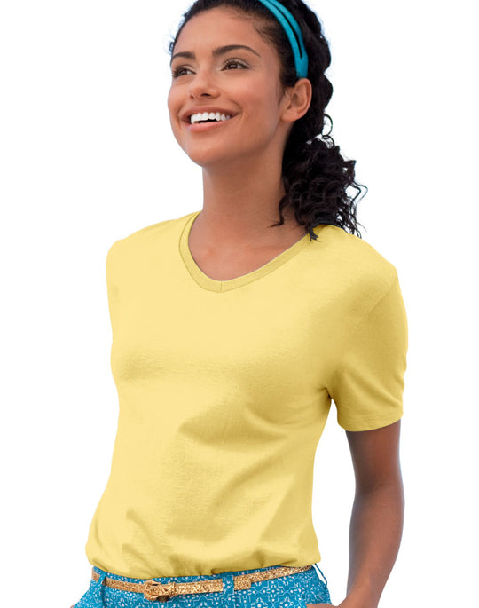 Hanes Relaxed Fit Women's ComfortSoft V-neck T-Shirt # 5780