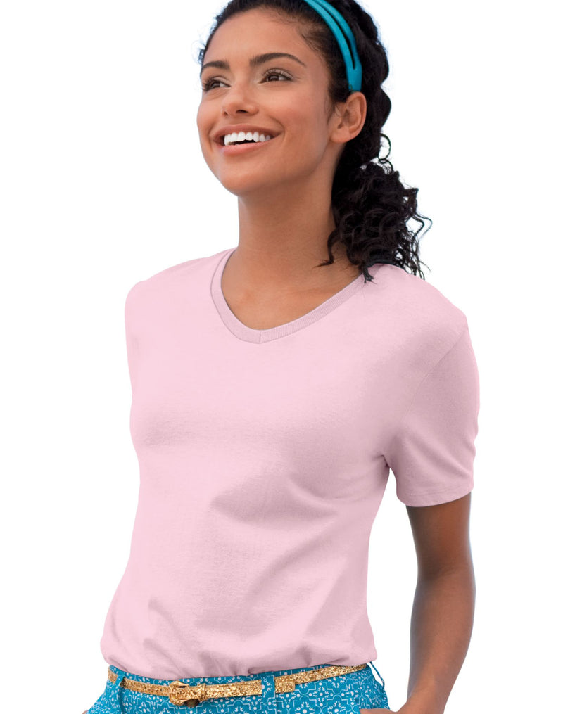 Hanes Relaxed Fit Women's ComfortSoft V-neck T-Shirt # 5780