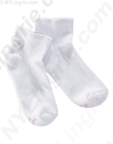 Hanes Sport Women's Ankle Socks Extended Size 6 Pairs