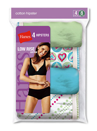 Hanes Low Rise Cotton Hipster