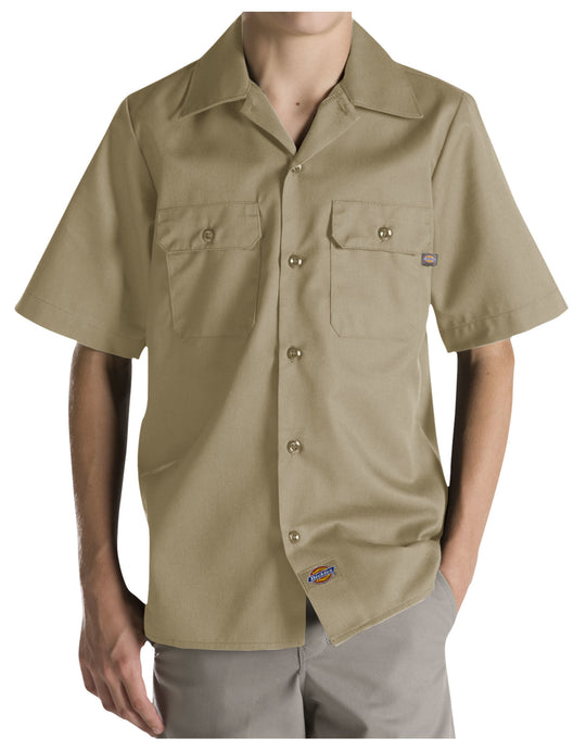 Dickies Boys Twill Short Sleeve Shirt, 6-20