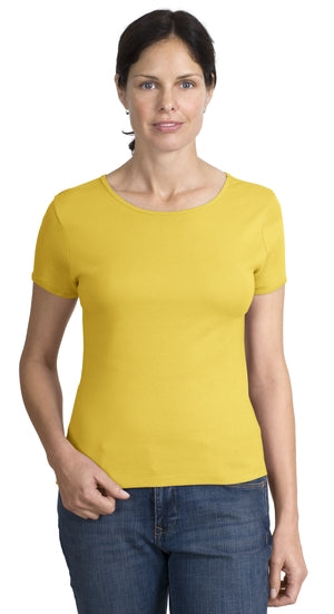 Hanes Women's Classic-Fit Rib Tee 6.1 oz
