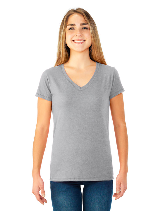 Fruit Of The Loom Womens Sofspun Junior Fit V-Neck T-Shirt