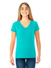 Fruit Of The Loom Womens Sofspun Junior Fit V-Neck T-Shirt