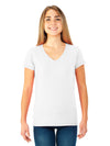 Fruit Of The Loom Womens Sofspun Junior Fit V-Neck T-Shirt