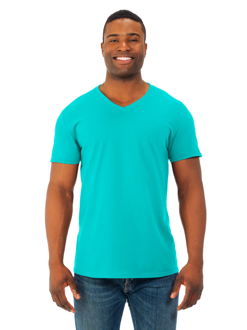 Fruit Of The Loom Mens Sofspun V-Neck T-Shirt