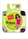 Hanes Womens 100% Cotton Fashion Bikini 4 Pack
