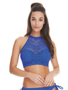 Freya Womens Sundance Underwire Padded Hi-Neck Swim Crop Top