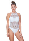 Freya Womens Sundance Underwire High Neck Cutout Swimsuit