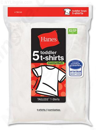 Hanes Toddler Boys' Crew Undershirts 5 Pack