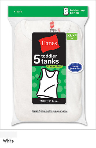 Hanes Boys' Toddler Tank Top 5 Pack